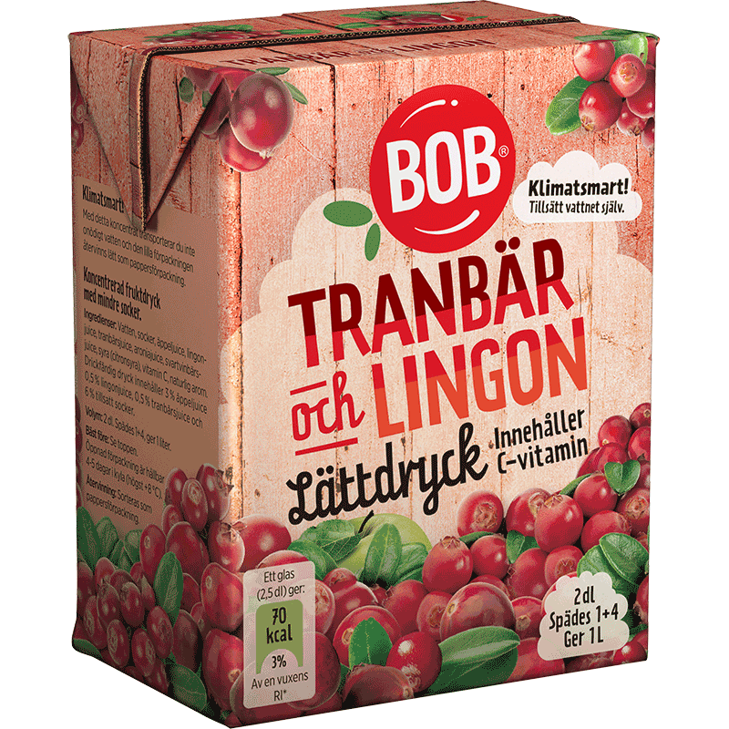 Lättdryck Tranbär & Lingon