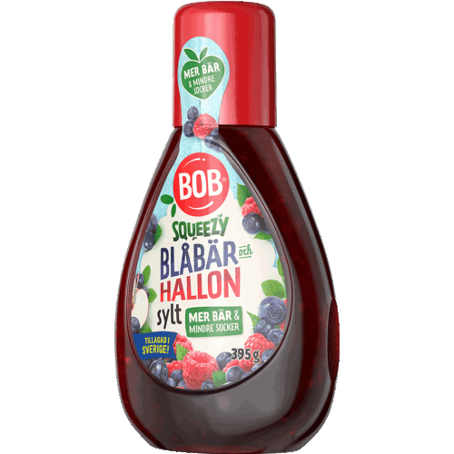 BOB Squeezy Blåbär- och Hallonsylt 395 g
