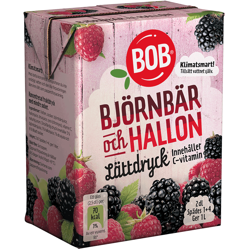 Lättdryck björnbär & hallon