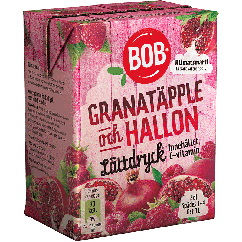 Lättdryck Granatäpple & Hallon