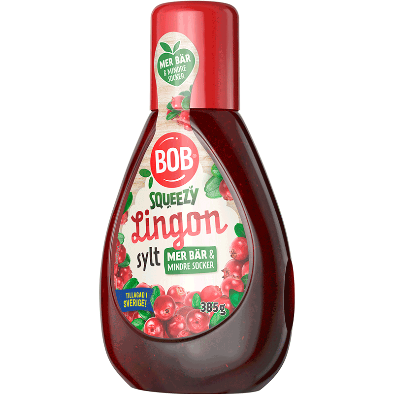 BOB Squeezy Lingonsylt 385 g