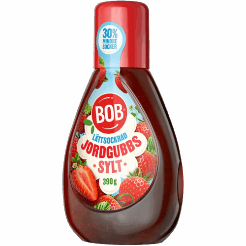BOB Lättsockrad Jordgubbssylt 390 g