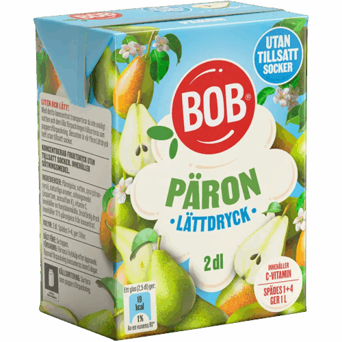 BOB Lättdryck Päron Utan tillsatt socker