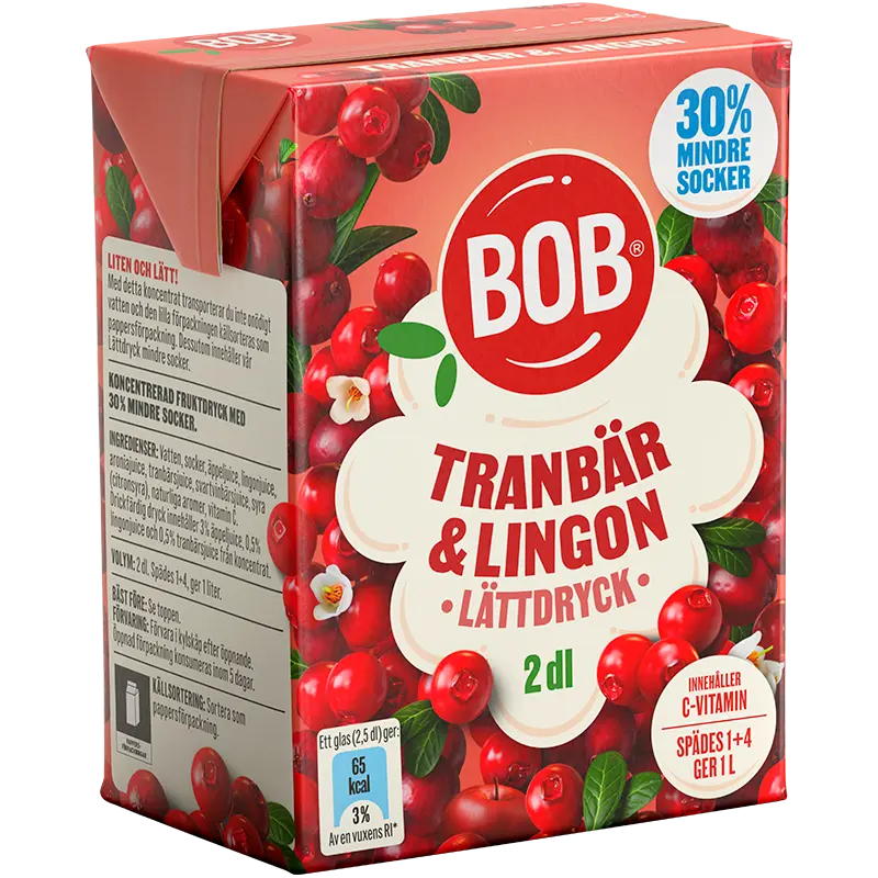 Lättdryck Tranbär & Lingon