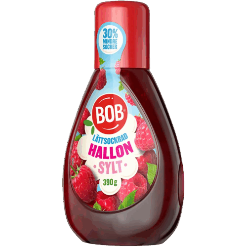 BOB Lättsockrad Hallonsylt 390 g