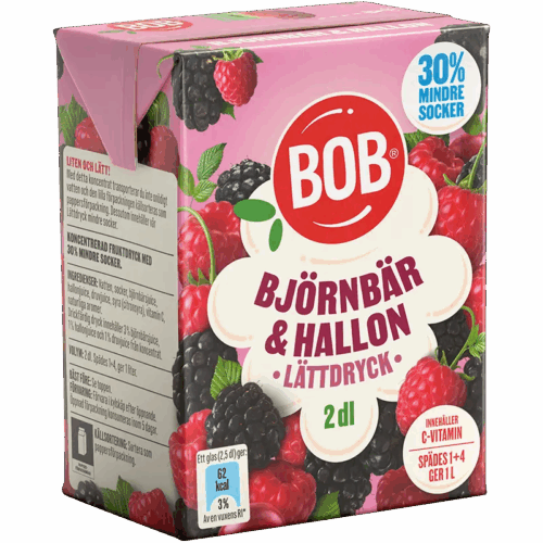 Lättdryck björnbär & hallon