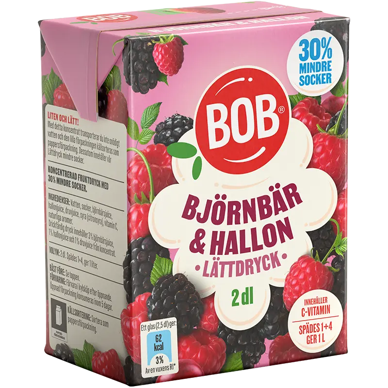 Lättdryck björnbär & hallon