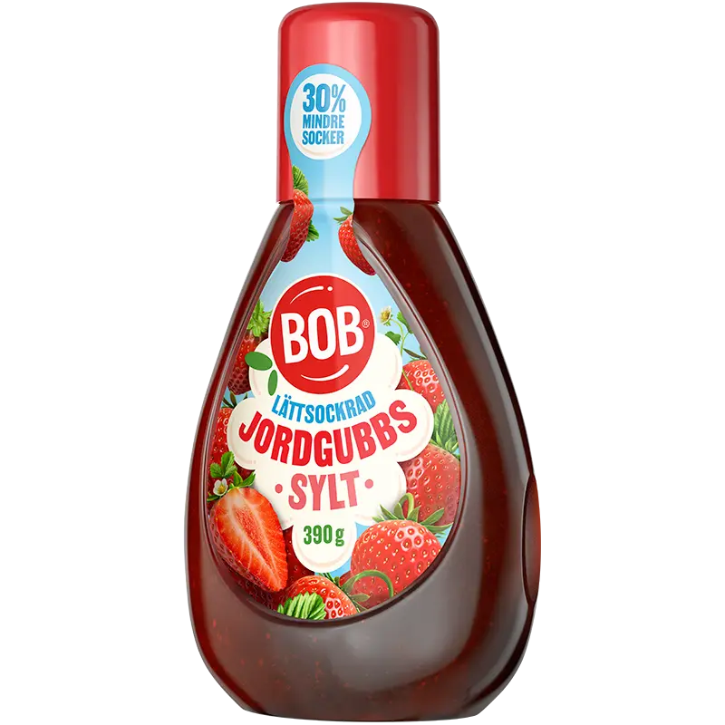 BOB Lättsockrad Jordgubbssylt 390 g